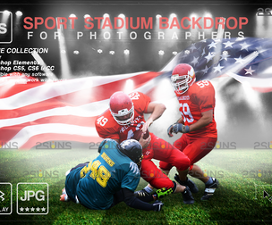 Digital Backdrop FOOTBALL Sport Stadium Overlay