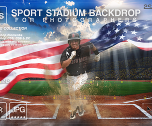 Digital Backdrop BASEBALL Sport Stadium Overlay