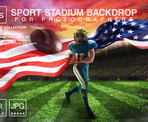 Digital Backdrop FOOTBALL Sport Stadium Overlay