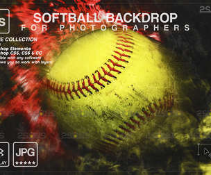 Digital Backdrop SOFTBALL Sport Stadium Overlay