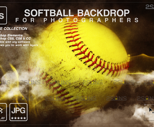 Digital Backdrop SOFTBALL Sport Stadium Overlay