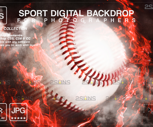Digital Backdrop BASEBALL Sport Stadium Overlay