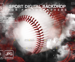 Digital Backdrop BASEBALL Sport Stadium Overlay