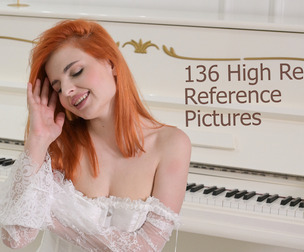 PRC098 - white wedding dress and piano
