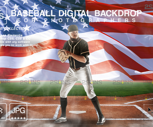Digital Backdrop BASEBALL Sport Stadium Overlay