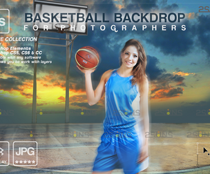 Digital Backdrop BASKETBALL Sport Stadium Overlay