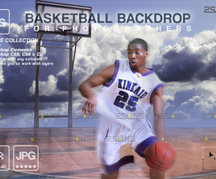 Digital Backdrop BASKETBALL Sport Stadium Overlay