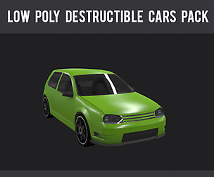 Low Poly Destructible 2Cars no. 8