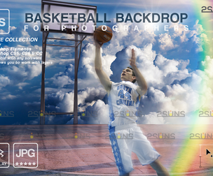Digital Backdrop BASKETBALL Sport Stadium Overlay