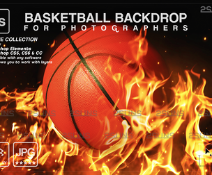 Digital Backdrop BASKETBALL Sport Stadium Overlay