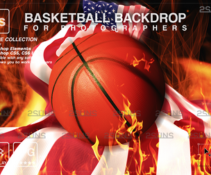 Digital Backdrop BASKETBALL Sport Stadium Overlay