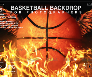Digital Backdrop BASKETBALL Sport Stadium Overlay