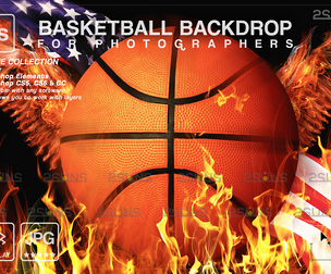 Digital Backdrop BASKETBALL Sport Stadium Overlay