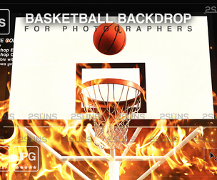 Digital Backdrop BASKETBALL Sport Stadium Overlay