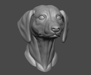 Dog Head 02 - Dachshund
