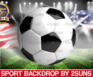 Digital Backdrop Soccer Sport Stadium Overlay