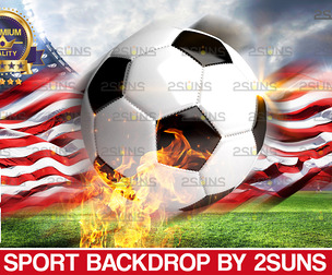 Digital Backdrop Soccer Sport Stadium Overlay