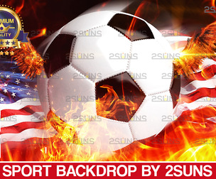 Digital Backdrop Soccer Sport Stadium Overlay