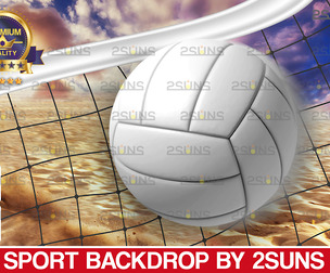 Digital Backdrop Volleyball Sport Stadium Overlay