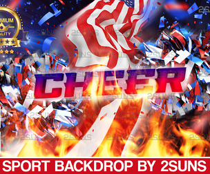Digital Backdrop Cheerleader Sport Stadium Overlay