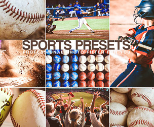 Sport lightroom presets photo filter baseball