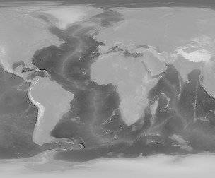 43k Earth Bathymetry Map
