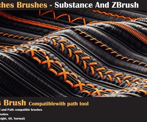 20 Stitches Brushes - Substance And Zbrush