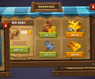 Medieval wooden GUI pack