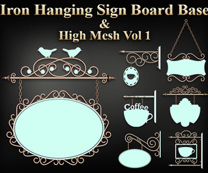 50 Iron Hanging Sign Board Base & High Mesh Vol 1