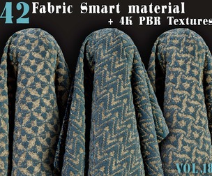 42 Fabric Smart Material + 4K PBR Textures - Vol18