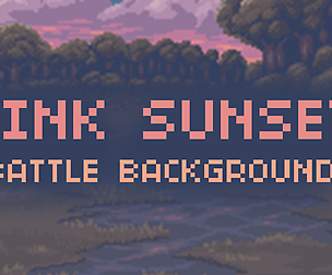 Pink Sunset Battle Background