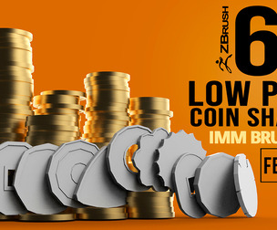 60 coin or money base mesh shapes imm Zbrush