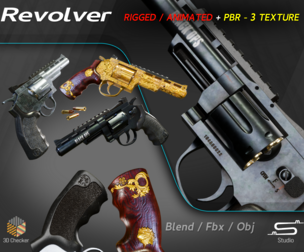Revolver - Rigged & Animated