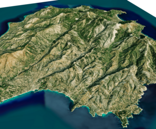 Thasos island full 3d model terrain