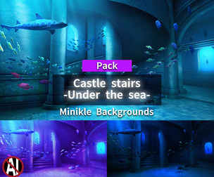 2D Castle stairs Backgrounds pack -Fantasy07