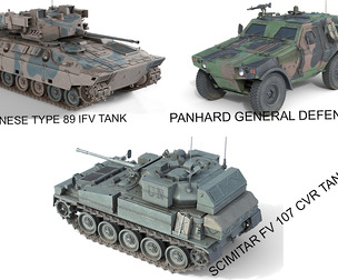 5 Military Vehicles Collection v12