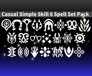 Casual Simple Skill 6 Spell Set Pack