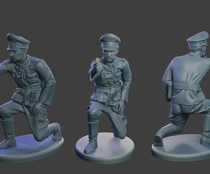 German Officer ww2 Shoot crouched G5