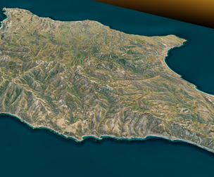 Santa Rosa island 3d model terrain