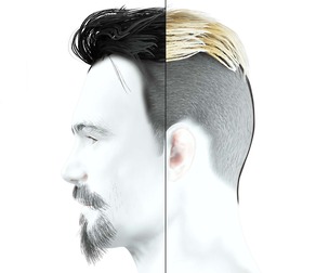 Realistic Male Hair - Undercut Style
