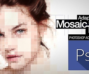 Adaptive Size Mosaic Tiles Photoshop Actions