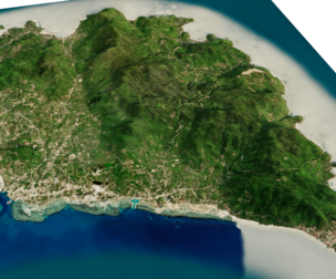 Ko Pha Ngan Island 3d model terrain