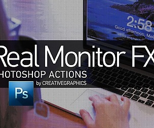 Real Monitor FX Photoshop Action