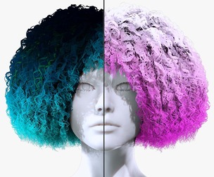 Realistic Female Hair - Kinky Curly