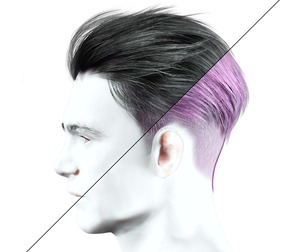 Realistic Male Hair - Slicked Back Style