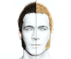 Realistic Curly Man Hair - Sideburns Beard