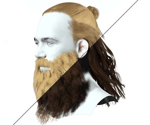 Half Bun and Long Male Hair
