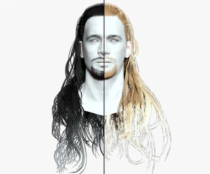 Realistic Long Male Hair