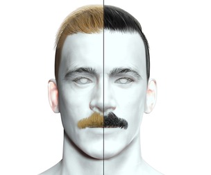 Classic Male Hair With Mustache