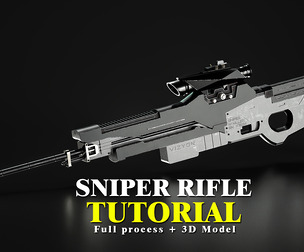 Sniper rifle / 3D Model + Full Tutorial